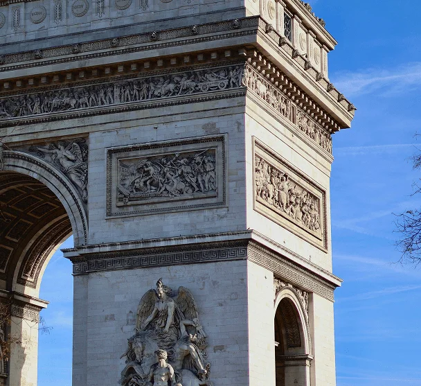 arc de triomphe close up side arch