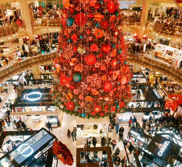 noel galeries lafayette coupole grands magasins galerie lafayette decorations